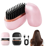 Mini plancha alisadora inalámbrica LISSÉ en rosa y negro con cable USB